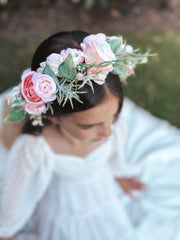 Rose Meadow Girls Flower Crown - A Little Lacey