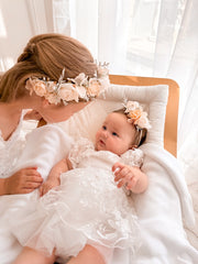 Petal White Embroidered Baby Dress - A Little Lacey