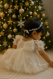 Libby Girls White Flower Headpiece - A Little Lacey