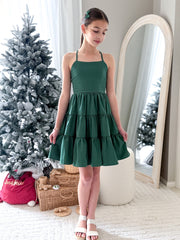 Phoebe Girls Dress - Green - A Little Lacey