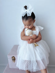 Poppy White Swiss Dot Dress - A Little Lacey