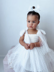 Poppy White Swiss Dot Dress - A Little Lacey