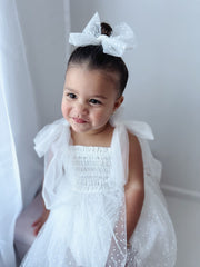 Poppy White Swiss Dot Dress - A Little Lacey