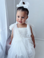 Poppy White Swiss Dot Dress - A Little Lacey