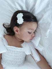 Poppy White Swiss Dot Romper - A Little Lacey