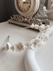 Elodie Girls Porcelain White Flower Headband - A Little Lacey