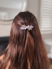 Purple Crystal Girls Barrette - A Little Lacey
