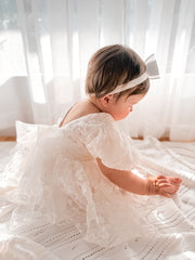 Penelope White Embroidered Baby Dress - A Little Lacey
