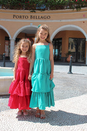 Sabrina Girls Red Christmas Maxi Dress - A Little Lacey