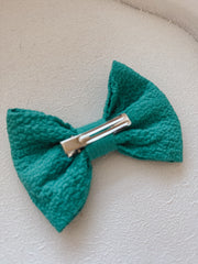 Sabrina Green Girls Hair Bow - A Little Lacey