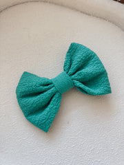 Sabrina Green Girls Hair Bow - A Little Lacey