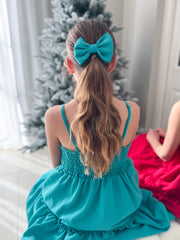Sabrina Green Girls Hair Bow - A Little Lacey