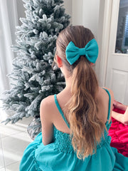 Sabrina Green Girls Hair Bow - A Little Lacey