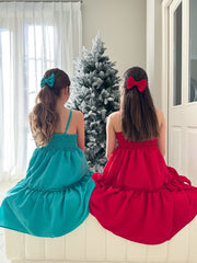 Sabrina Girls Red Christmas Maxi Dress - A Little Lacey