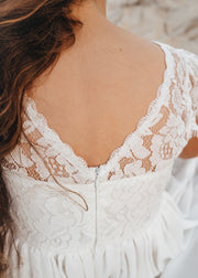 Sasha Girls White Chiffon Dress - A Little Lacey