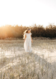 Sasha Girls White Chiffon Dress - A Little Lacey