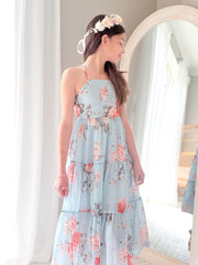 Savannah Girls Dusty Blue Maxi Dress - A Little Lacey