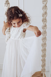 Serenade Girls Ivory Lace Dress - A Little Lacey