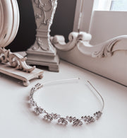 Silver Heart Girls Headband - A Little Lacey