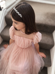Silver Heart Girls Headband - A Little Lacey