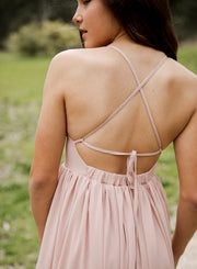 Sofia French Chiffon Blush Girls Dress - A Little Lacey