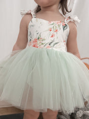 Stella Rose Baby Romper - Green - A Little Lacey