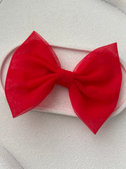 Stella Rose Bow - Red - A Little Lacey