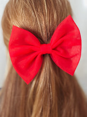 Stella Rose Bow - Red - A Little Lacey