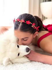 Scarlett Bloom Girls Red Headpiece - A Little Lacey