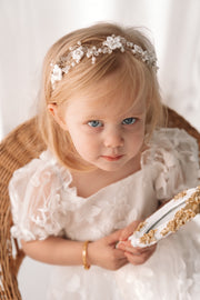 Tiana Girls Silver Headpiece - A Little Lacey