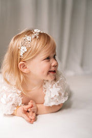 Tiana Girls Silver Headpiece - A Little Lacey