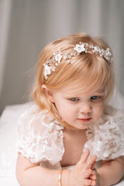 Tiana Girls Silver Headpiece - A Little Lacey