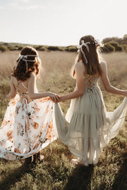 Lola Floral High Low Girls Dress - A Little Lacey