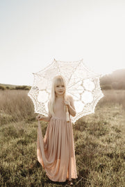 Sofia Dusty Pink French Chiffon Dress - A Little Lacey