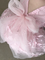 Vienna Girls Pink Embroidered Dress - A Little Lacey