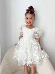 Vienna Girls White Embroidered Dress - SECONDS - A Little Lacey