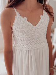 Vivienne Girls White Dress - A Little Lacey