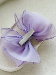 Wavy Girls Bow - Lilac - A Little Lacey