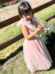 Willow Dusty Pink Girls Dress SIZE 1 - A Little Lacey