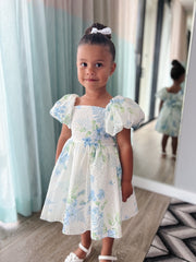 Fern Puff Sleeve Girls Dress SIZE 7 & 8 - A Little Lacey