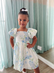 Fern Puff Sleeve Girls Dress SIZE 7 & 8 - A Little Lacey