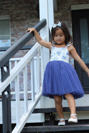 Frankie Blue Rose Baby Girls Headband - A Little Lacey