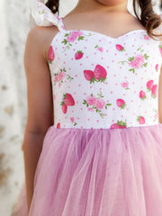 Frankie Girls Tutu Dress - Strawberry - A Little Lacey