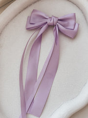 Classic Lilac Girls Hair Bow - A Little Lacey