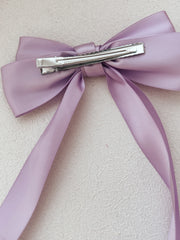 Classic Lilac Girls Hair Bow - A Little Lacey