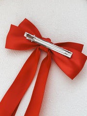 Classic Red Girls Hair Bow - A Little Lacey