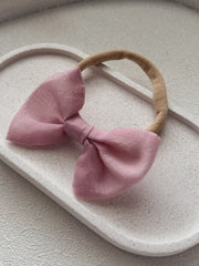 Dusty Pink Elegance Hair Bows - A Little Lacey