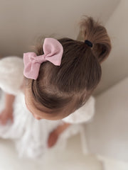 Dusty Pink Elegance Hair Bows - A Little Lacey