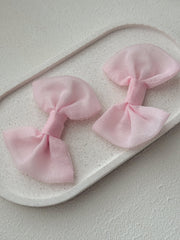 Light Pink Elegance Hair Bows - A Little Lacey