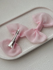Light Pink Elegance Hair Bows - A Little Lacey